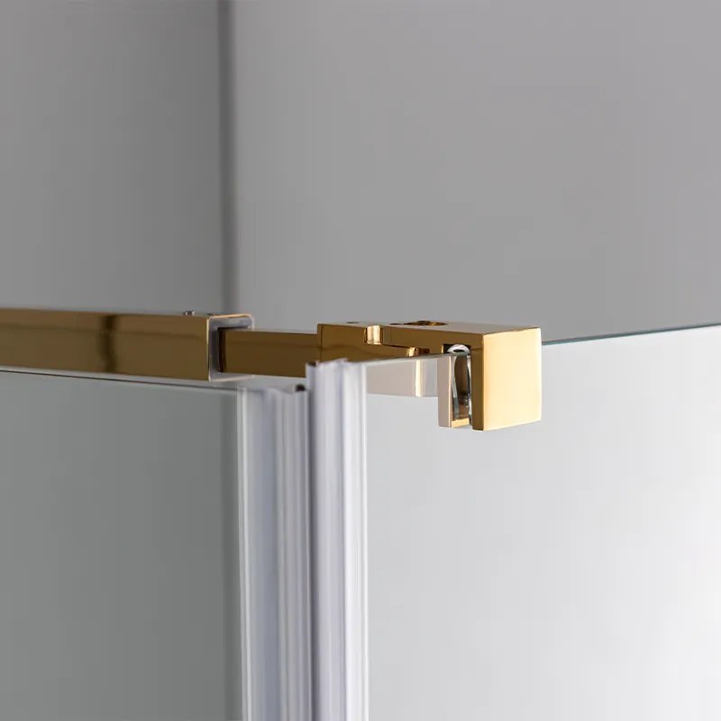 BPS-koupelny Štvorcový sprchový kút KZ1390A GL 80x80 zlatá/transparent - bez vaničky