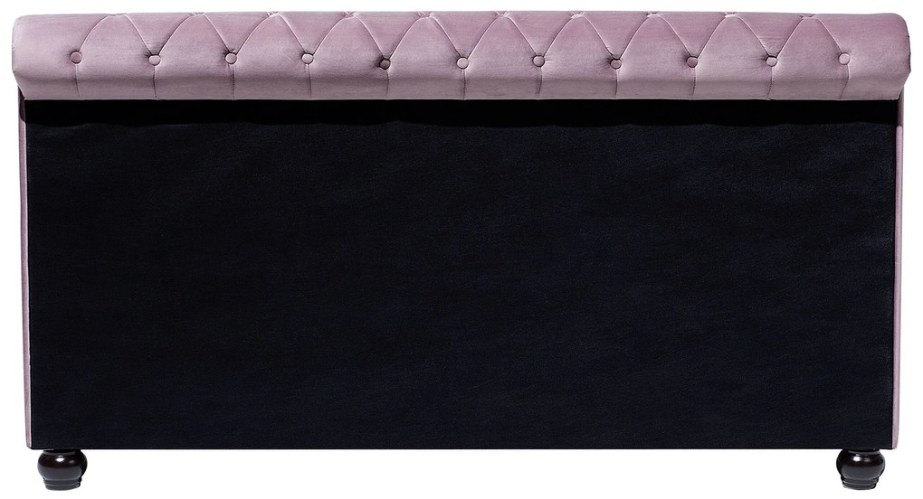 Čalúnená manželská posteľ Chesterfield 180 x 200 cm ružová AVALLON Beliani