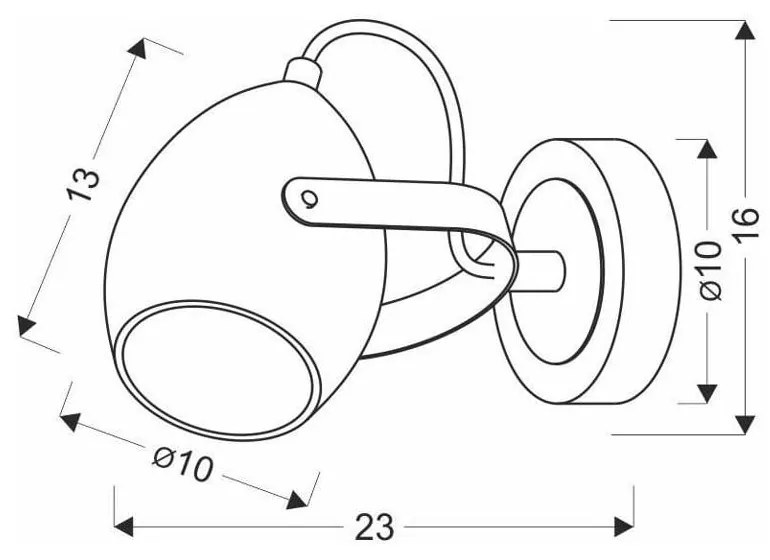 Čierne kovové nástenné svietidlo Anica - Candellux Lighting