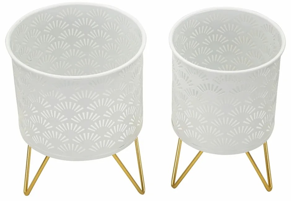 Kovové stojany na kvety 2 ks ø 16 cm (výška 20 cm) Carly – Mauro Ferretti