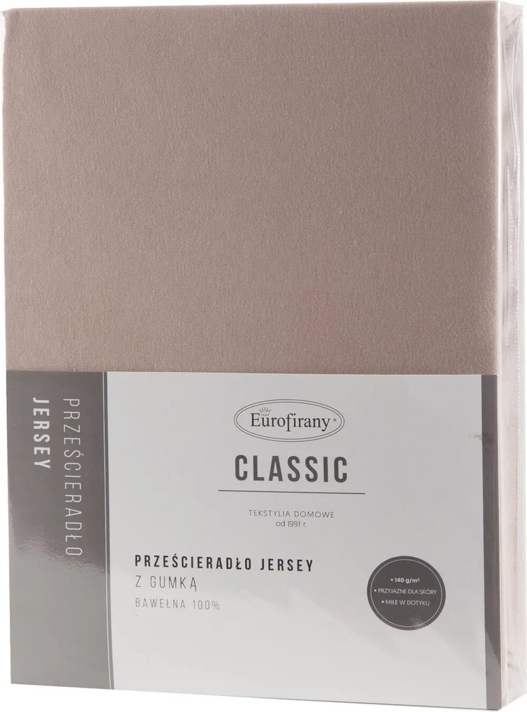 JERSEY PRESTIERADLO JERSEY3 200X220 CM BÉŽOVÉ