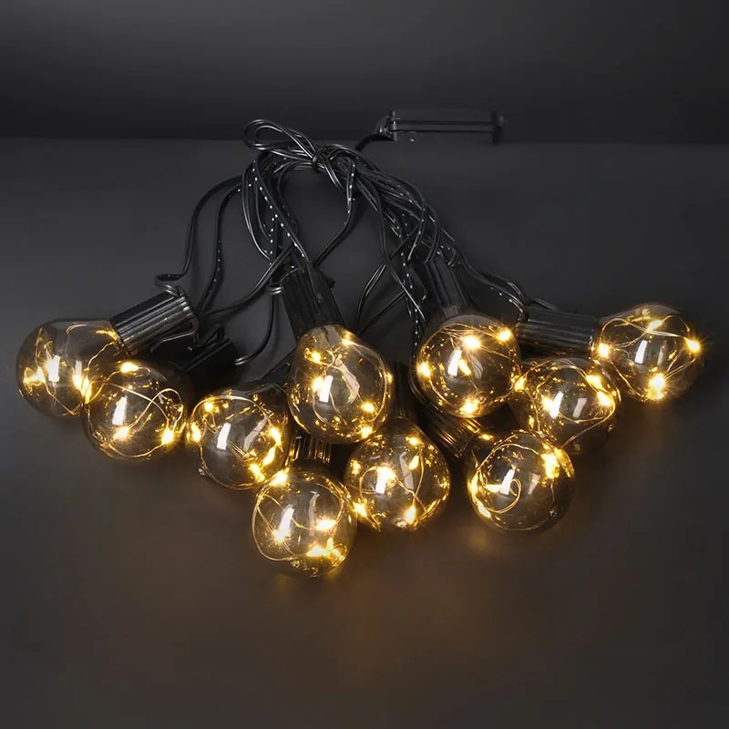 SOLIGHT Vonkajšia reťaz s 10 micro LED žiarovkami, 3m, 3xAA