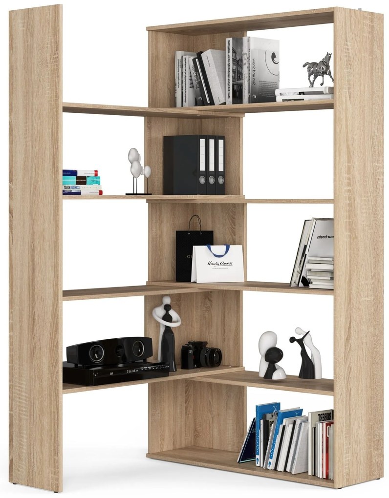 Regál Tivona (dub sonoma). Akcia -18%. Vlastná spoľahlivá doprava až k Vám domov. 1070828