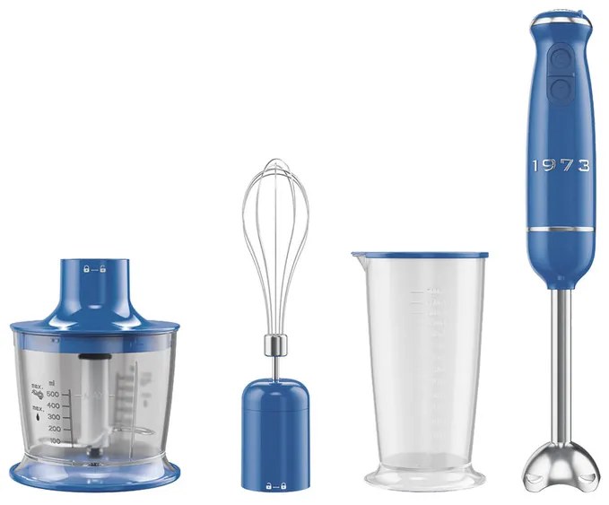 SILVERCREST® KITCHEN TOOLS Tyčový mixér Retro 1973 SSMSR 600 A1 (modrá) (100364445)