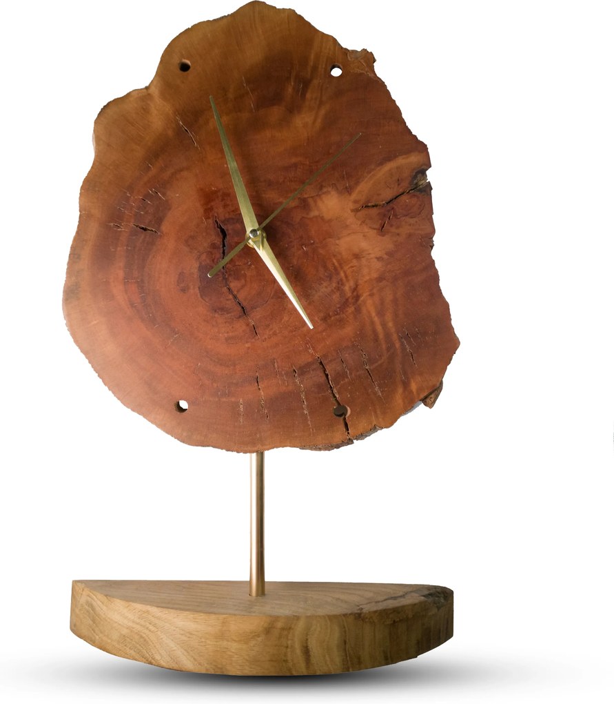 TIMMER wood decor ART - Red Malleeové drevené hodiny