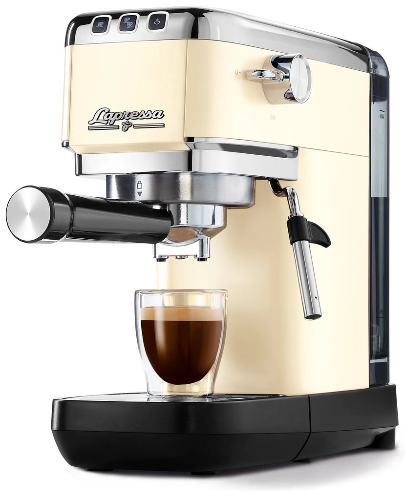 Pákový kávovar »Lapressa«, krémový