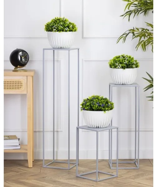 Stojan na kvety 70x24 cm šedá