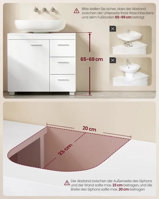 Skrinka pod umývadlo BBK504W01