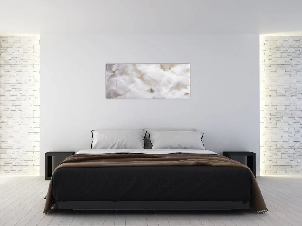 Obraz - Biele perie (120x50 cm)
