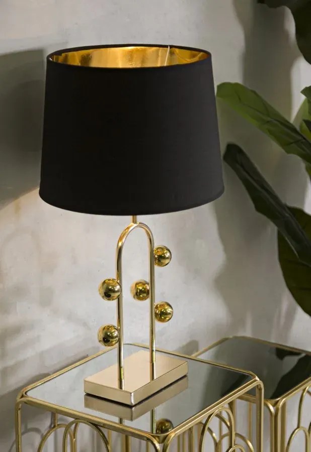 Stolná lampa Bubble 61 cm čierno-zlatá