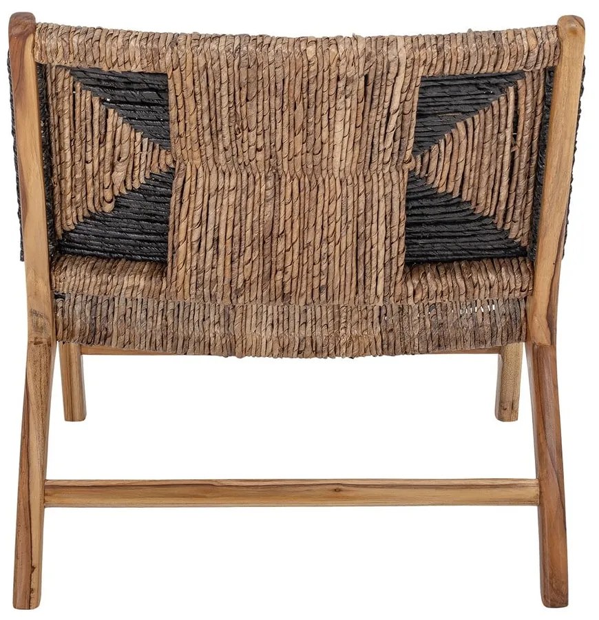 Čierno-hnedé kreslo s výpletom Grant - Bloomingville