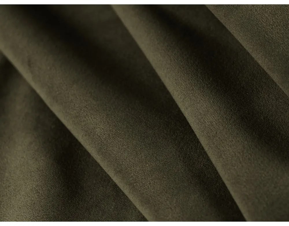 Zelená zamatová rozkladacia/s úložným priestorom rohová pohovka (ľavý roh/s leňoškou) Jodie – Micadoni