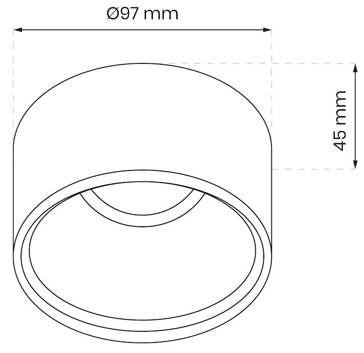 EUlight Podhľadové svietidlo Bali Round, 1x biele kovové tienidlo, w