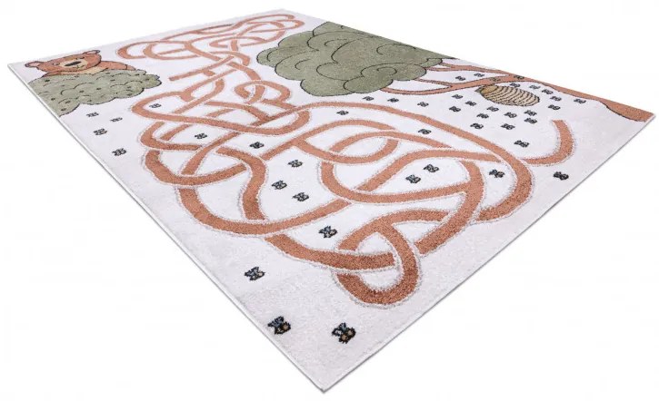 Detský kusový koberec Fun Honey with Bear cream, 200x290, hnedá, detská izba, Dywany Łuszczów