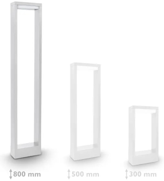 Brilagi - LED Vonkajšia lampa RAGUSA LED/7W/230V 3000/4000/6000K biela IP54 80 cm