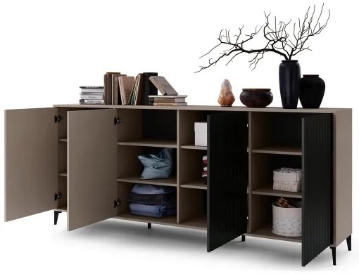 Komoda RONJA taupe/čierna