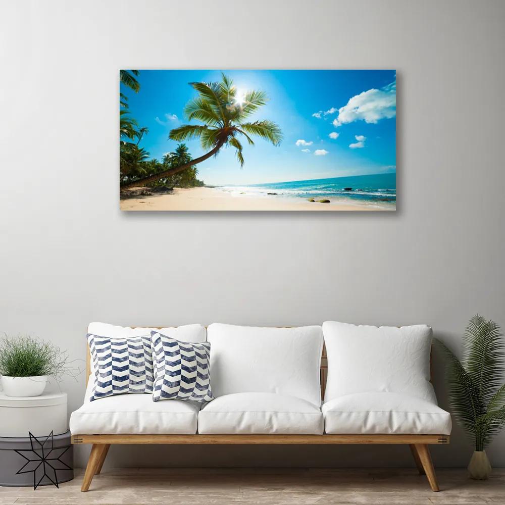 Obraz Canvas Palma strom pláž krajina 140x70 cm