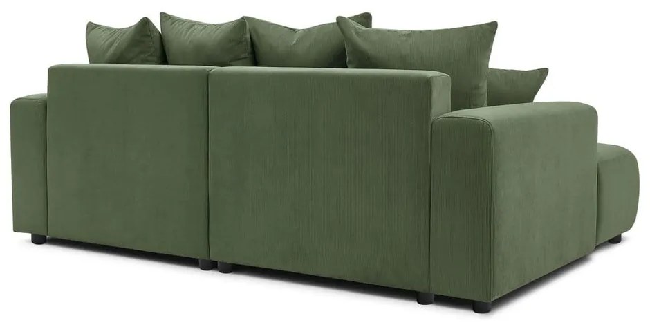 Zelená zamatová rohová pohovka Enjoy – Bobochic Paris