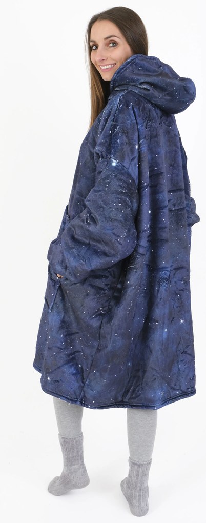 Baránková mikina mikroplyš – Hviezdna obloha veľkosť L