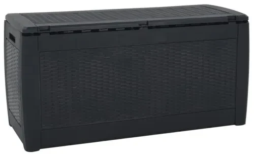vidaXL Záhradný úložný box antracitový 119x48x60 cm polypropylénový-