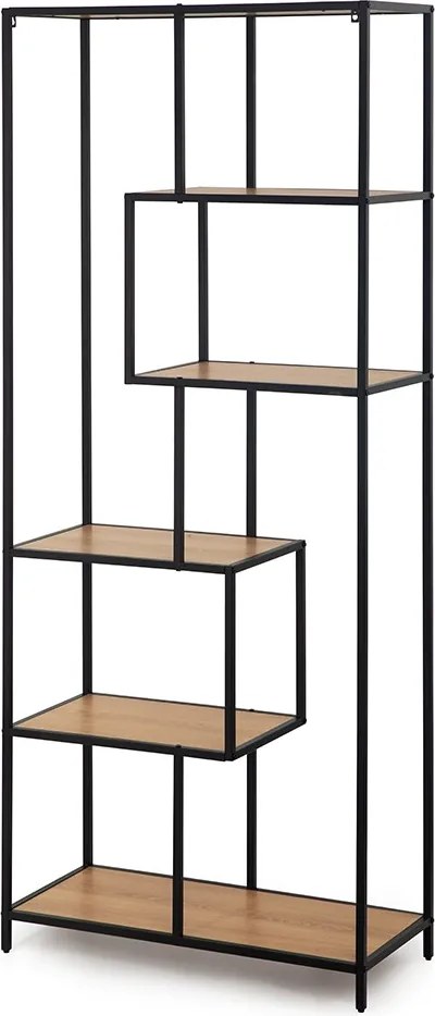 Noela Knižnica regál asymetrická ARCANA 185x77 prírodná