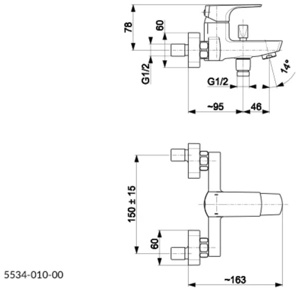 KFA Armatura 5534-010-81 - Vaňová batéria MOKAIT matná čierna