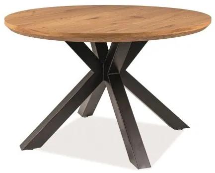 Jedálenský stôl Regenia (dub + čierna) (pre 4 osoby). Vlastná spoľahlivá doprava až k Vám domov. 1050772