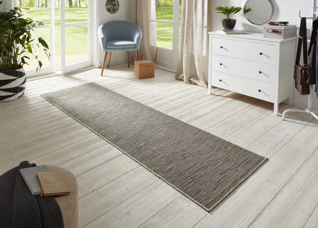 BT Carpet - Hanse Home koberce Behúň Nature 104262 Grey / Multicolor – na von aj na doma - 80x250 cm