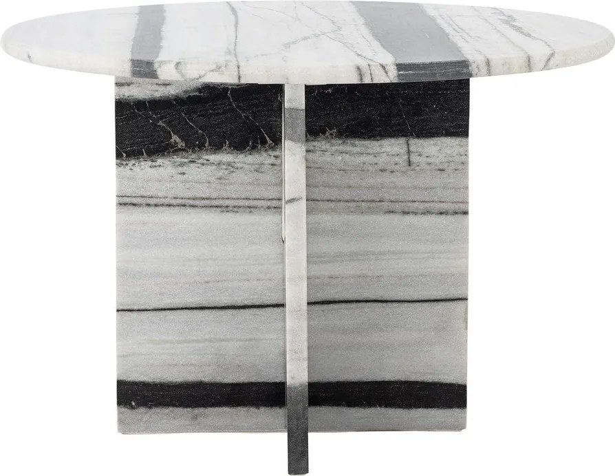Čierno-biely mramorový okrúhly konferenčný stolík ø 61 cm Rosito – Bloomingville