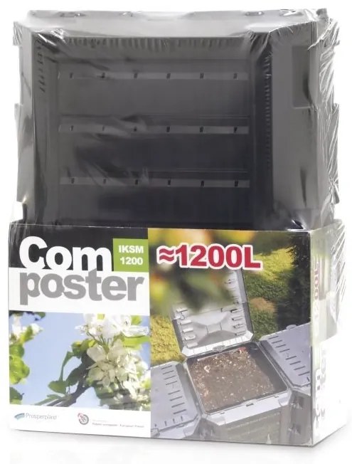 Kompostér, 1200 l, čierna