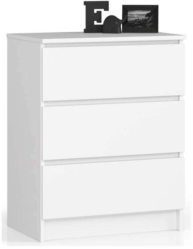 Komoda Kuba 60 cm - 3 zásuvky biela