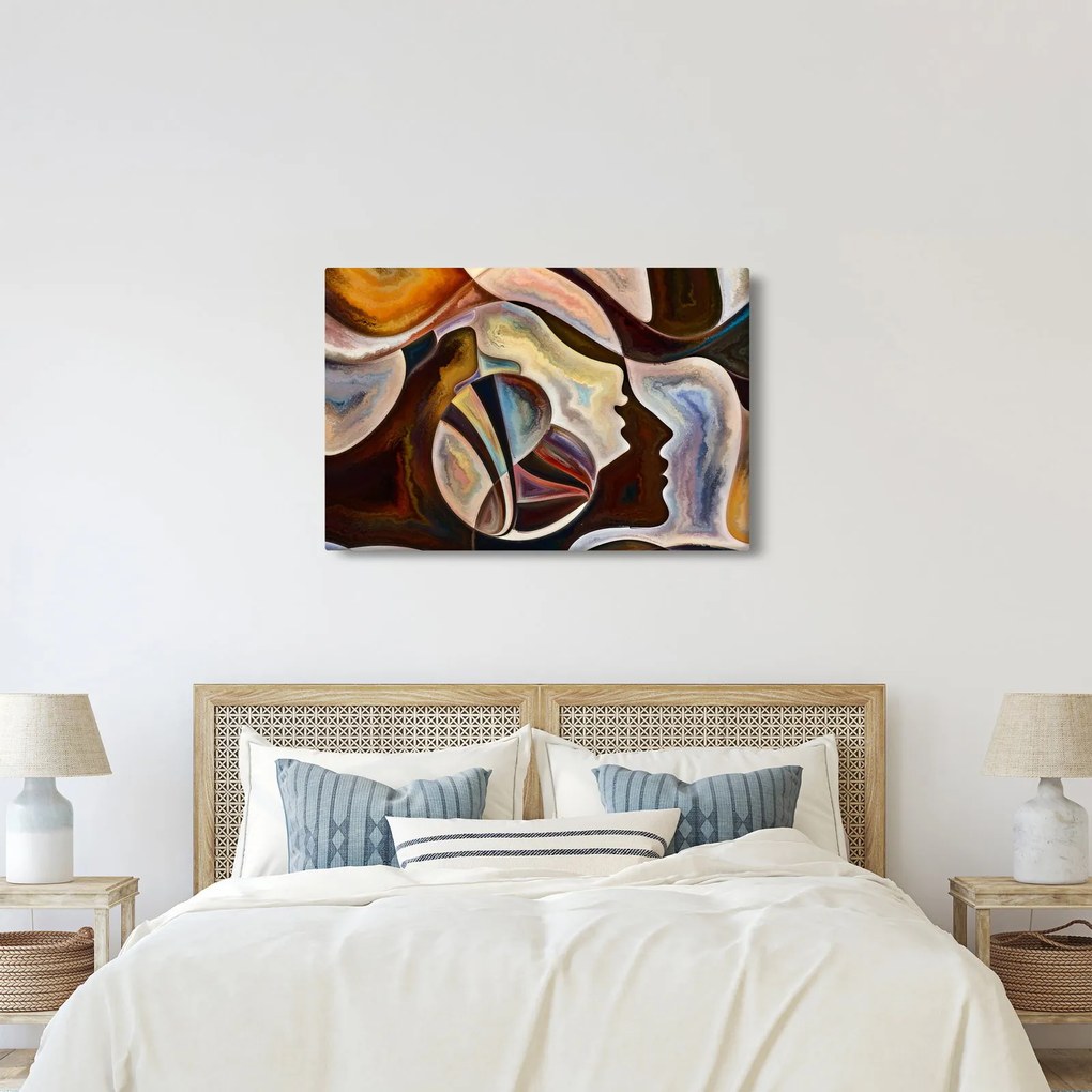 Obraz - Abstrakcia hláv (90x60 cm)