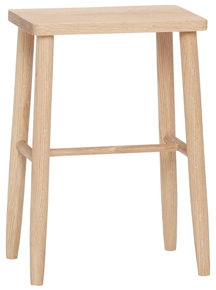 Barová stolička z dubového dreva Hübsch Folk, výška 52 cm