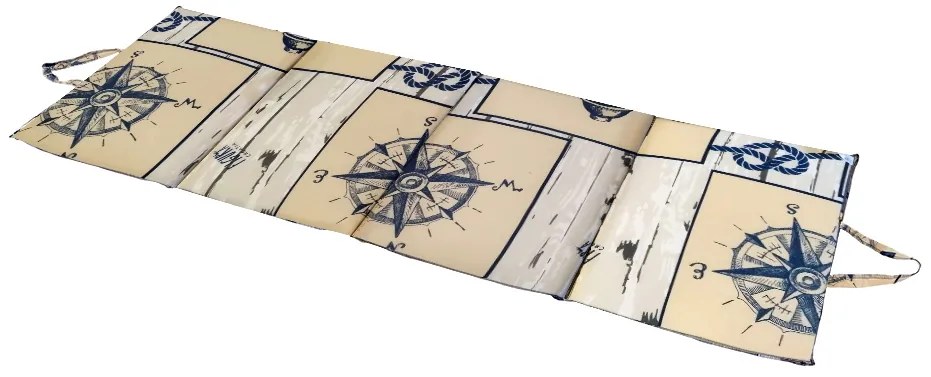 Plážové ležadlo MARINE 137x49 cm, béžové