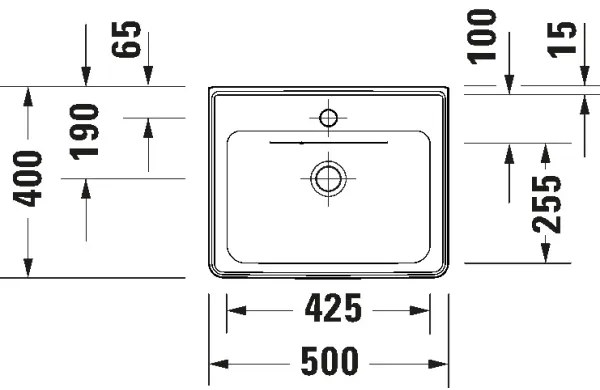 Duravit 742500060 - Závesné umývadlo D-NEO 50x40 cm keramika/lesklá biela