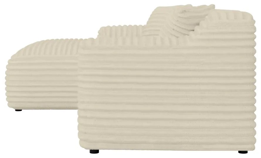 Béžová menčestrová rohová pohovka (ľavý roh/s leňoškou) Martin – Ropez