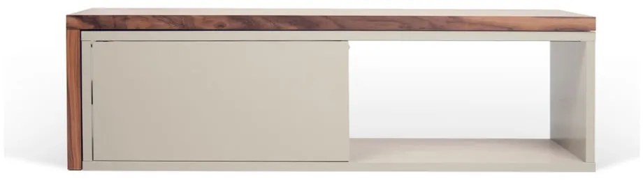 Sivý variabilný televízny stolík s orechovou dyhou TemaHome Move