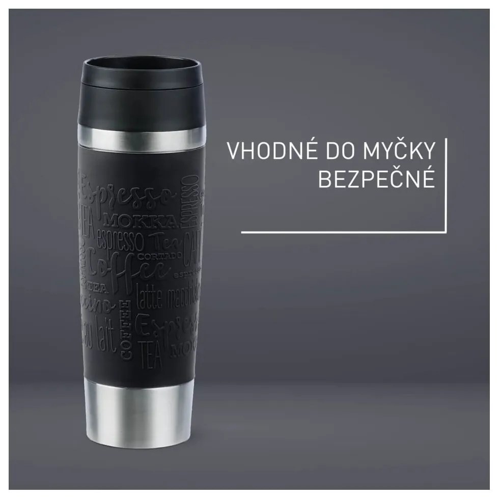 Čierny cestovný hrnček 360 ml – Tefal