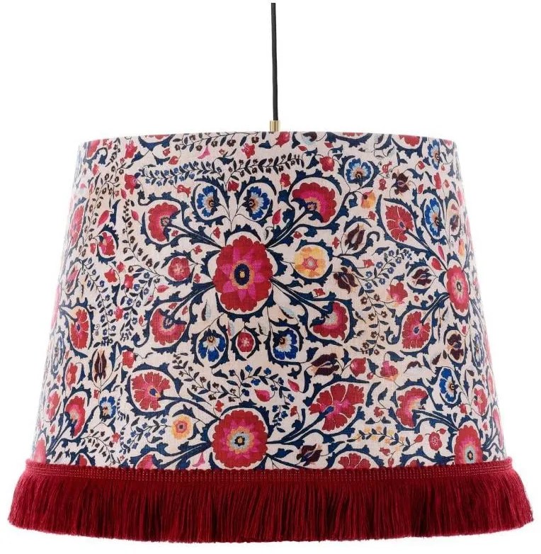 MINDTHEGAP Suzani Floral svietidlo ROZMER PRODUKTU: ø35 x ø45 x V-30 x 200 cm, FAREBNÁ KOMBINÁCIA: zlatá/čierna/mix