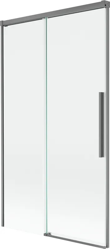 Mexen Rox, 2-krídlová posuvná vaňová zástena 100 x 150 cm, 8mm číre sklo, grafitový profil, 8C9-100-001-95-00