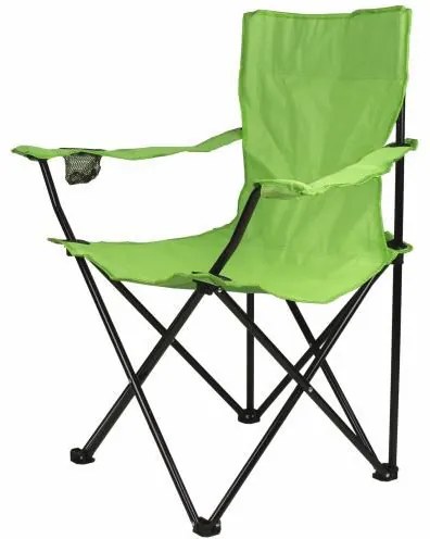 Skladacia stolička s držiakom - svetlo zelená
