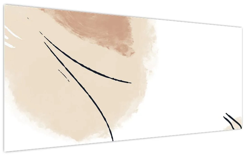 Obraz - Biela abstrakcia (120x50 cm)