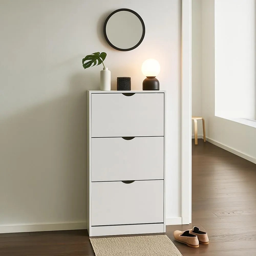 Botník AVENBERG SLIM FLIP 3 biely