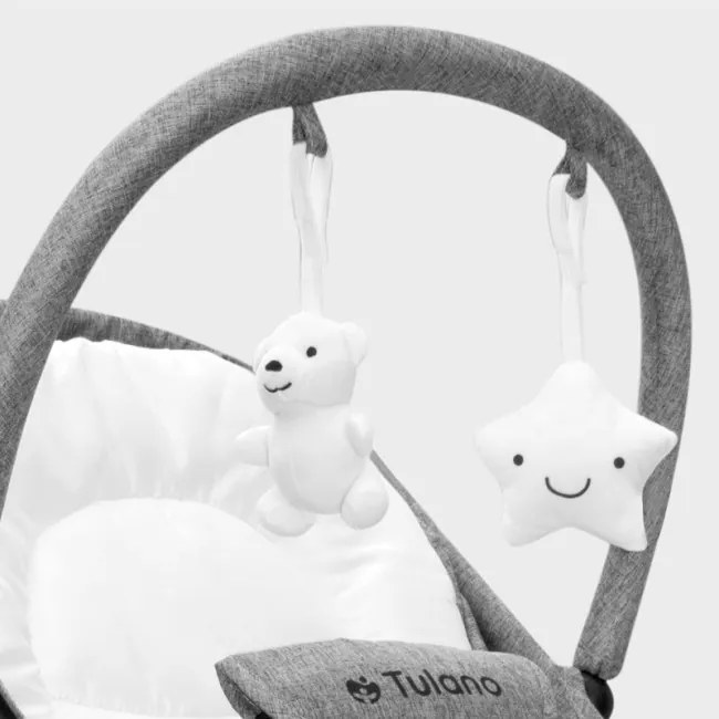 Detské hojdacie kreslo 4v1 Moon 35 sivé