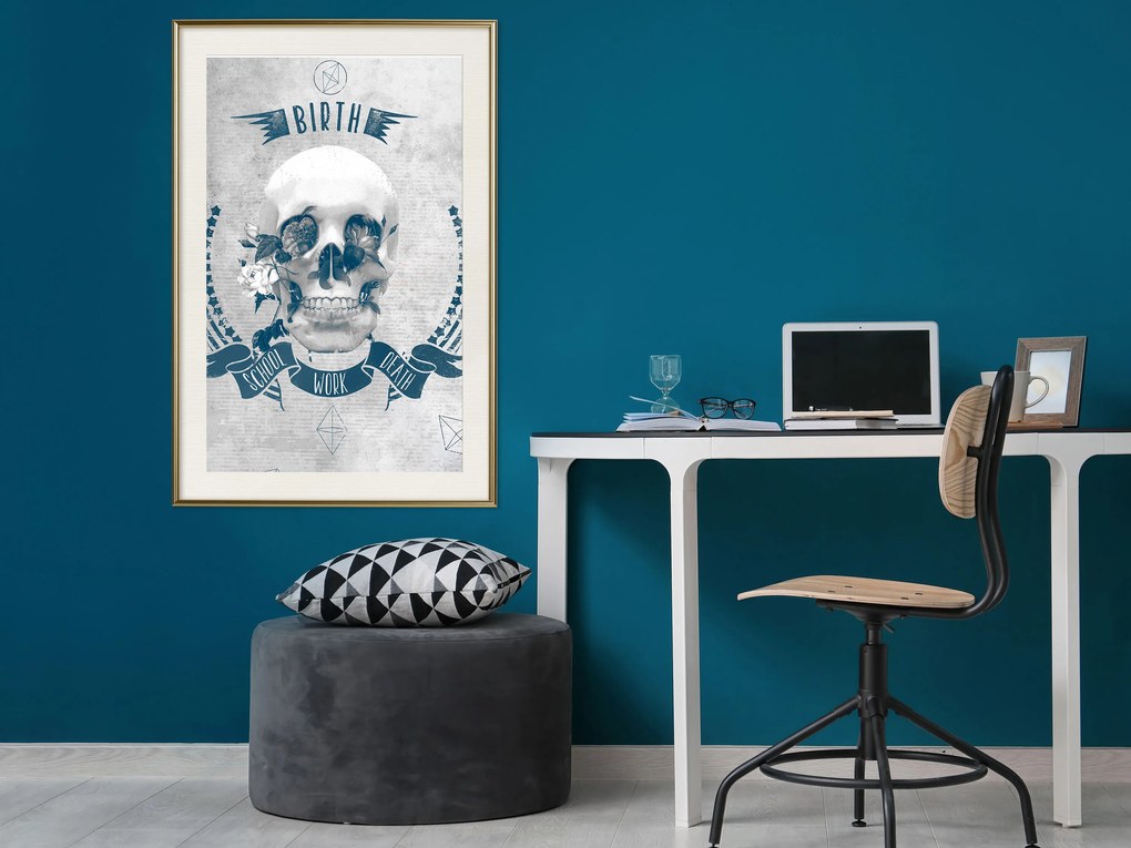 Artgeist Plagát - Life Is Brutal [Poster] Veľkosť: 20x30, Verzia: Zlatý rám