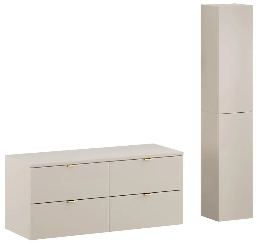 Kúpeľňová zostava Dalia Cashmere so skrinkami 120 cm kašmírová