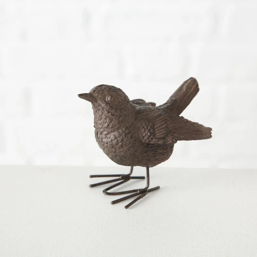 Záhradná figúrka z polyresinu Couple, sada 2ks, 7,5 cm, hnedá