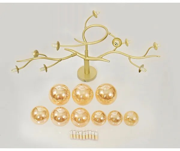 Brilagi - LED Prisadený luster MISTEL 9xG9/3W/230V zlatá