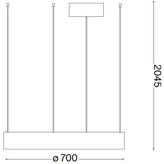 Ideal Lux - LED Luster na lanku ORACLE LED/35W/230V 3000K pr. 70 cm CRI 90 biela