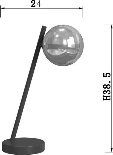 ONLI - Stolná lampa PALOMA 1xG9/10W/230V 38,5 cm čierna/dymová